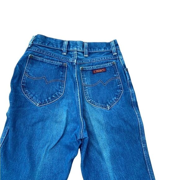 Wrangler 70's/80's High Waisted Tapered Leg Stitched Back Pocket Western Jeans - Picture 2 of 5